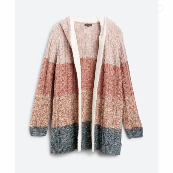 Lety & Me Sweaters - Sherpa trim cardigan! Size 1x